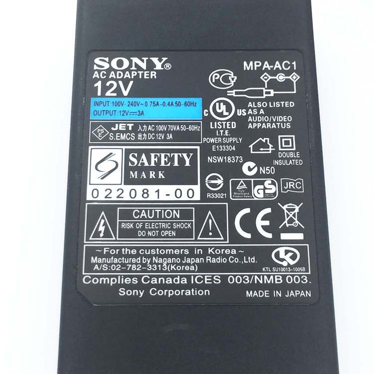 Sony External DVD Burner Caricabatterie / Alimentatore