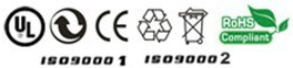 Bateria posiada certyfikat jakości CE, ISO9001, RoHS
