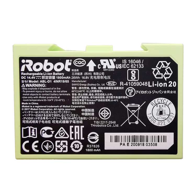 Batterie Roomba i8 1800mAh/26Wh batteria 