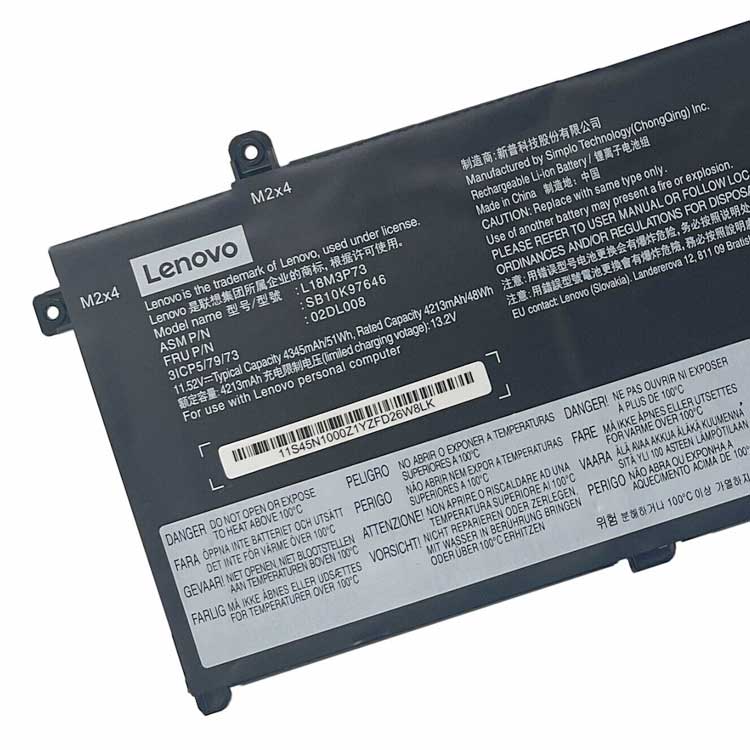 Lenovo ThinkPad P14s 1st Gen serie Batterie