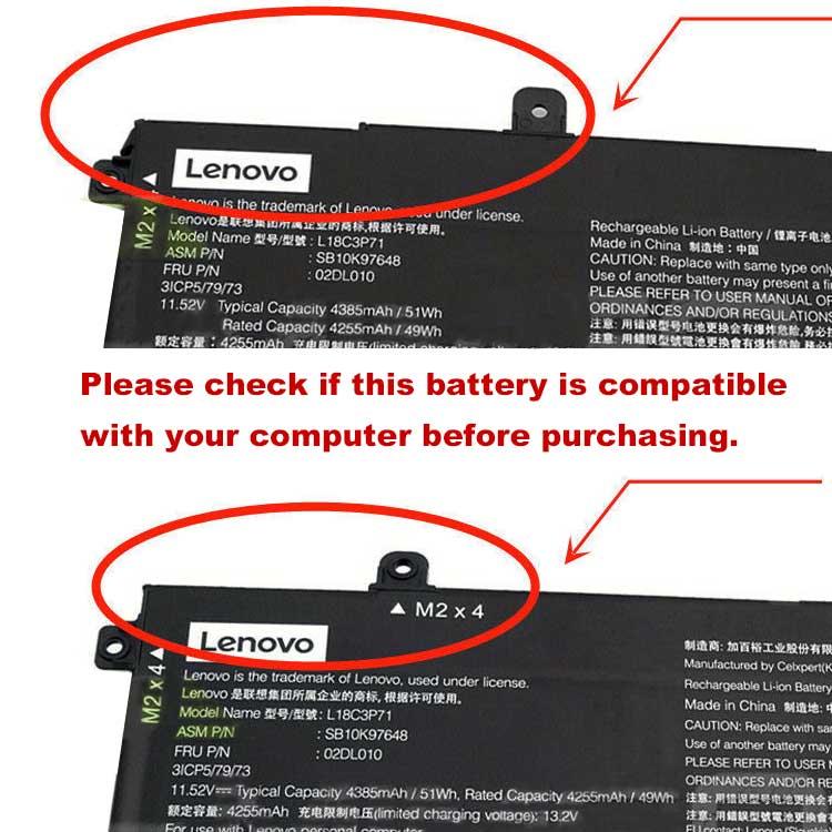 LENOVO 5B10W13954 Batterie