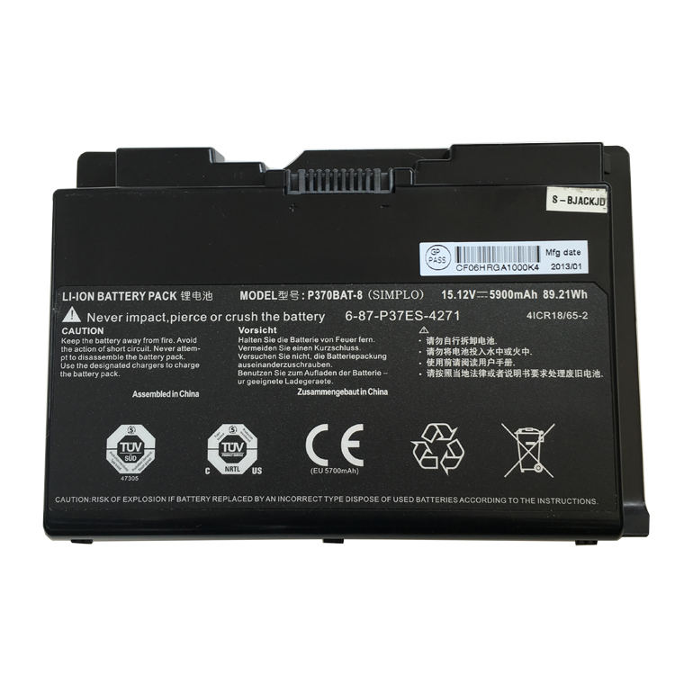 Clevo P375SM bateria do laptopa